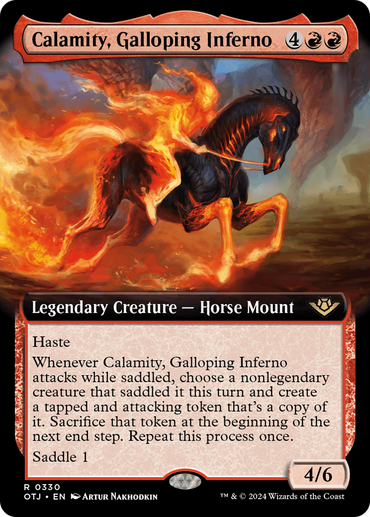 Calamity, Galloping Inferno (Extended Art) [Outlaws of Thunder Junction] 