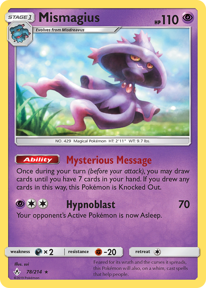 Mismagius (78/214) [Sun &amp; Moon: Unbroken Bonds] 