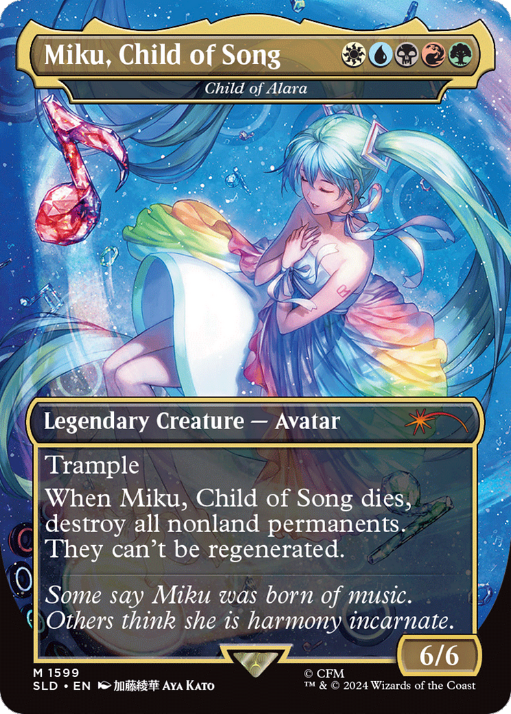 Miku, Child of Song - Child of Alara (Rainbow Foil) [Secret Lair Drop Series] 