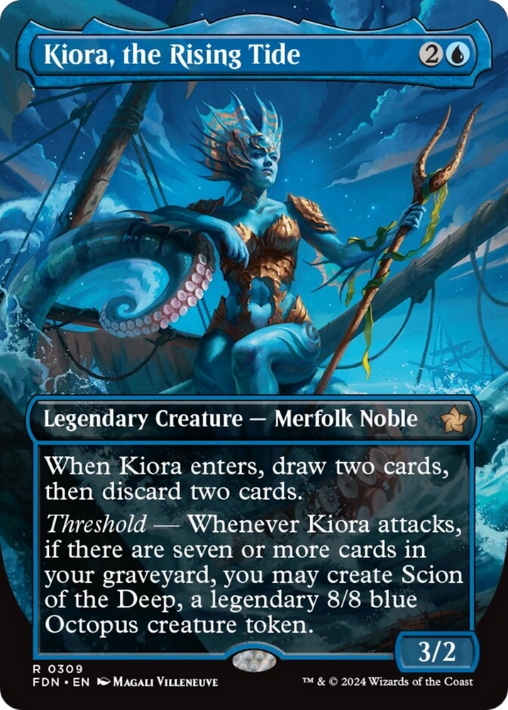 Kiora, the Rising Tide (Borderless) [Foundations] 