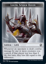 Treasure // Lolth, Spider Queen Emblem Double-Sided Token [Dungeons &amp; Dragons: Adventures in the Forgotten Realms Tokens] 