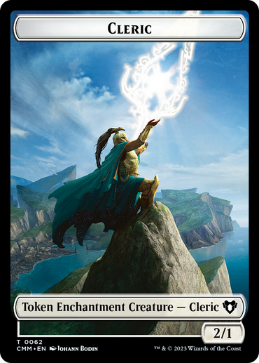 Cleric // Cat Beast Double-Sided Token [Commander Masters Tokens] 