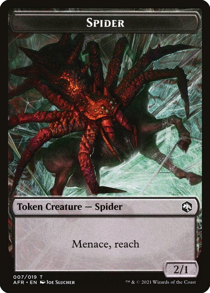 Spider // Zariel, Archduke of Avernus Emblem Double-Sided Token [Dungeons &amp; Dragons: Adventures in the Forgotten Realms Tokens] 