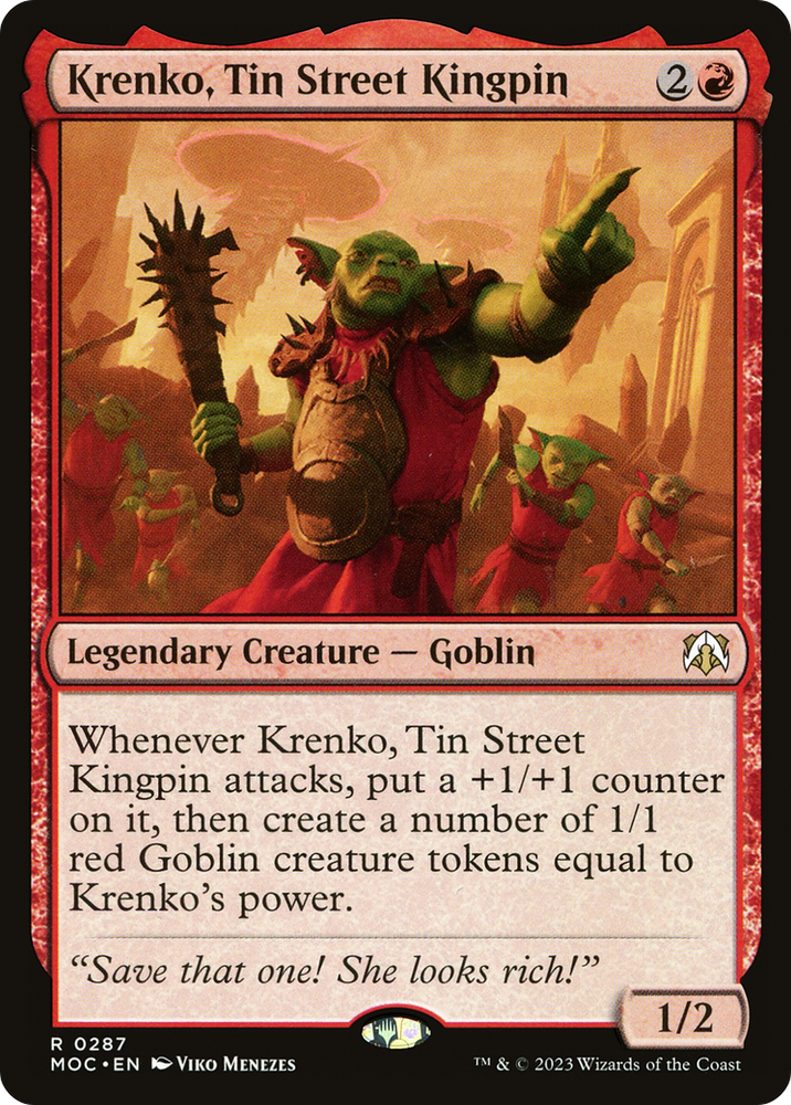 Krenko, Tin Street Kingpin [March of the Machine Commander] 