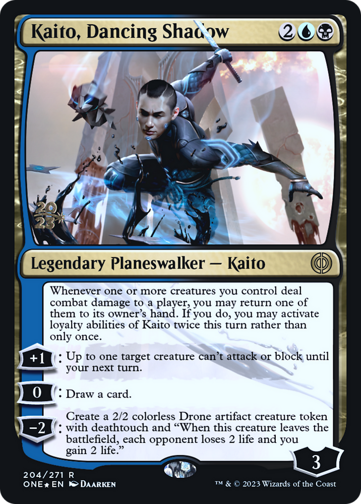 Kaito, Dancing Shadow [Phyrexia: All Will Be One Prerelease Promos] 