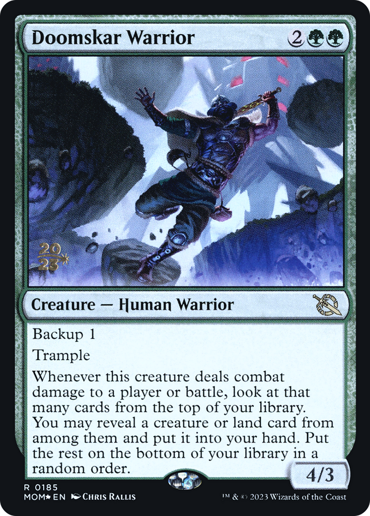 Doomskar Warrior [March of the Machine Prerelease Promos] 