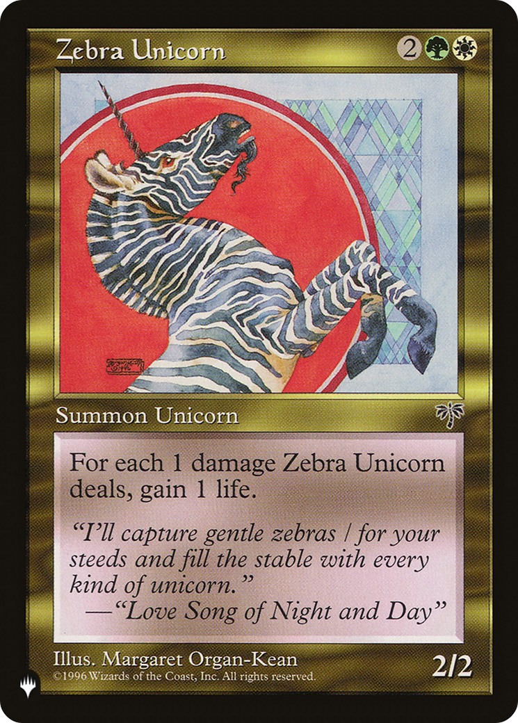 Zebra Unicorn [The List] 