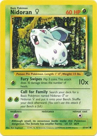Nidoran (57/64) (Female) [Jungle Unlimited] 