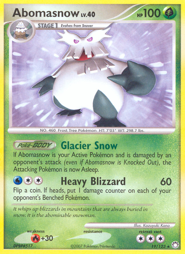 Abomasnow (19/123) [Diamond & Pearl: Mysterious Treasures] 