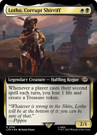 Lotho, Corrupt Shirriff (Extended Art) (Surge Foil) [The Lord of the Rings: Tales of Middle-Earth] 