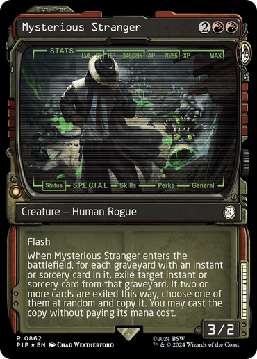 Mysterious Stranger (Showcase) (Surge Foil) [Fallout] 