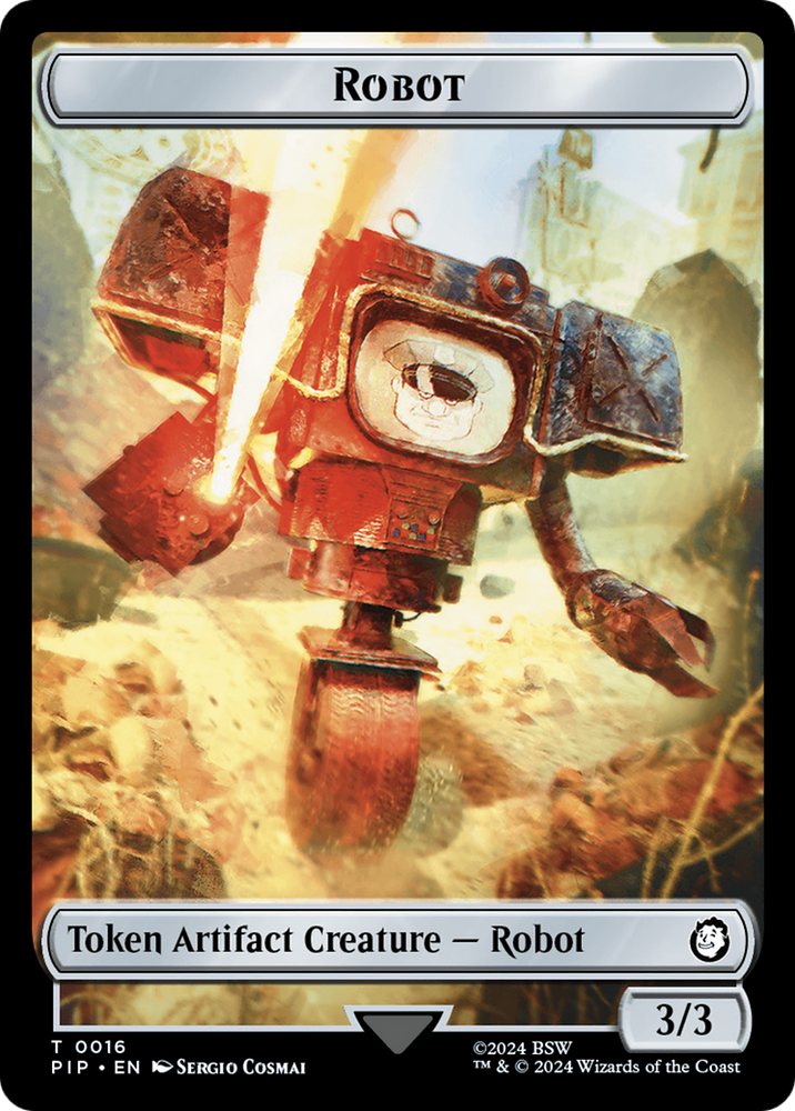 Robot // Food (0014) Double-Sided Token [Fallout Tokens] 