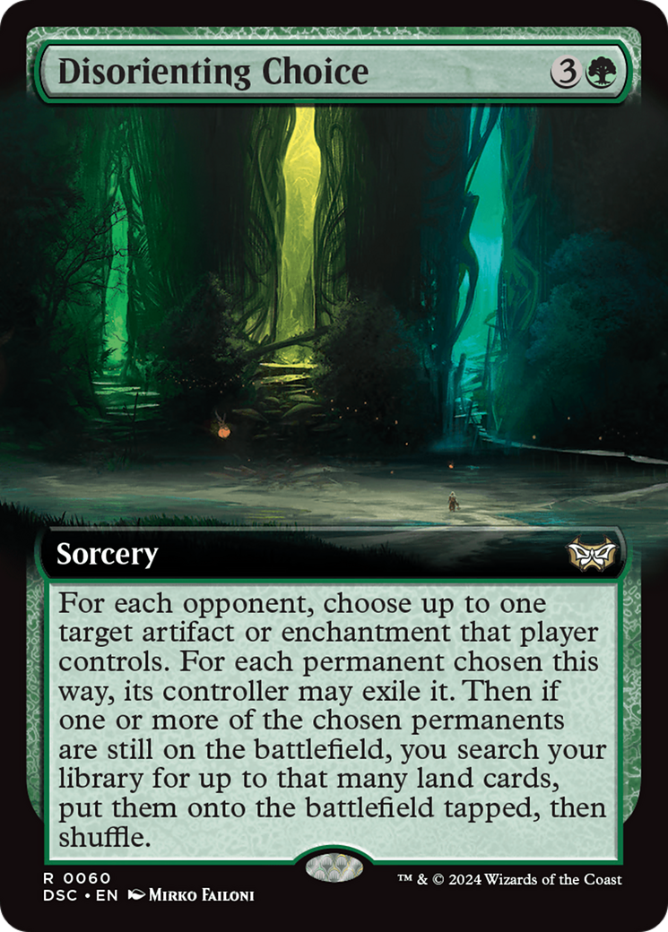 Disorienting Choice (Extended Art) [Duskmourn: House of Horror Commander] 