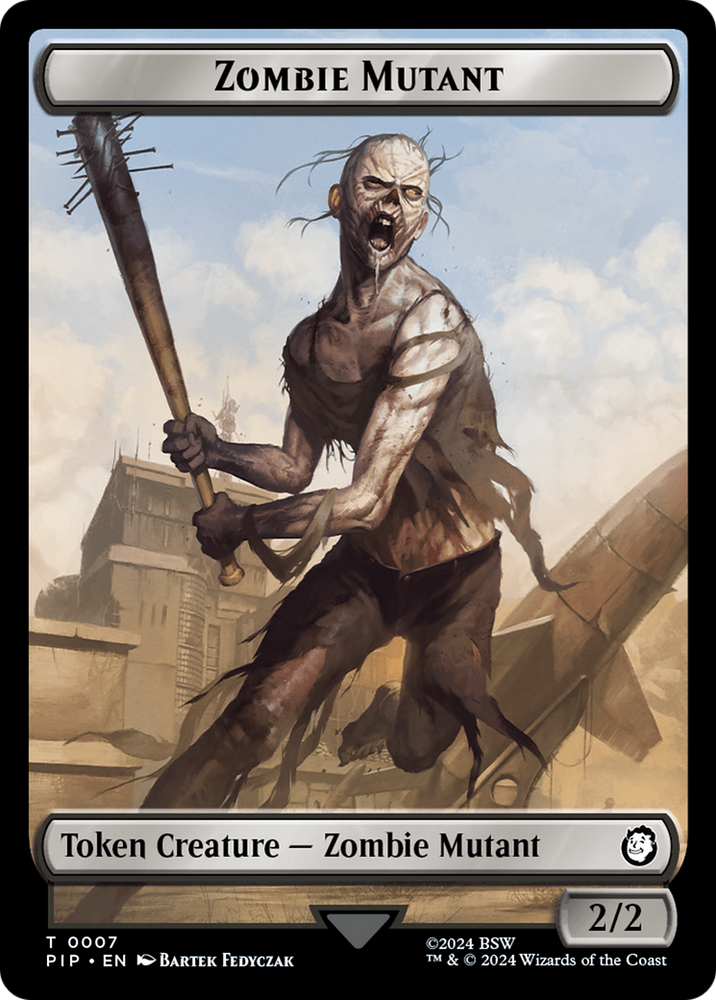 Treasure (0019) // Zombie Mutant Double-Sided Token [Fallout Tokens] 