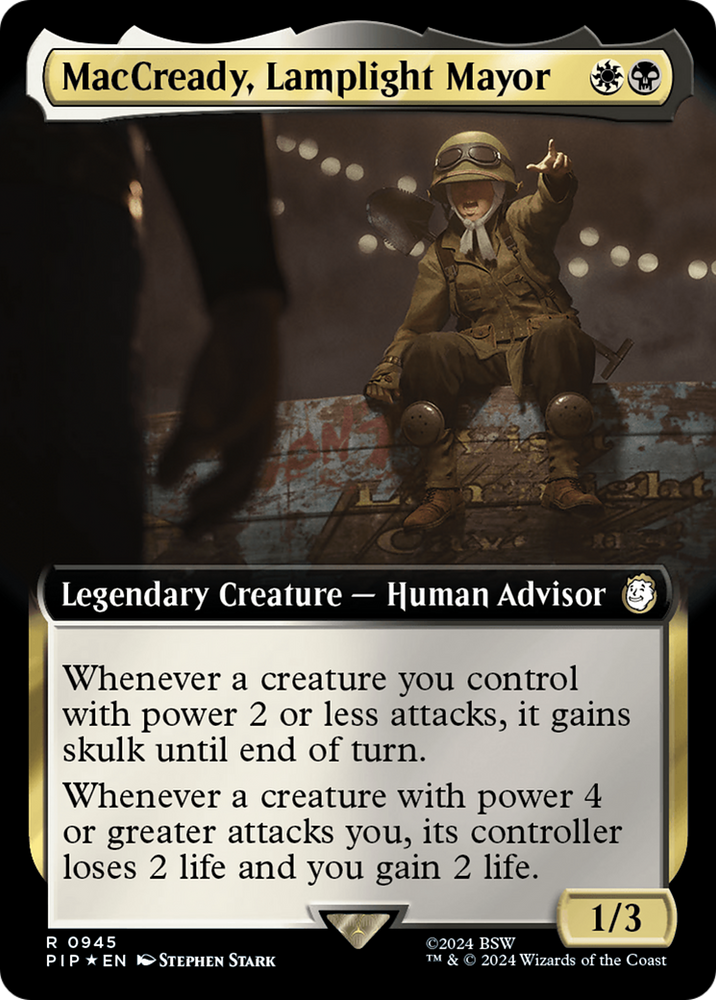 MacCready, Lamplight Mayor (Extended Art) (Surge Foil) [Fallout] 