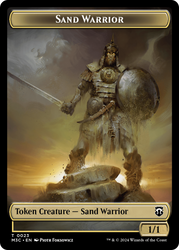 Marit Lage // Sand Warrior Double-Sided Token [Modern Horizons 3 Commander Tokens] 
