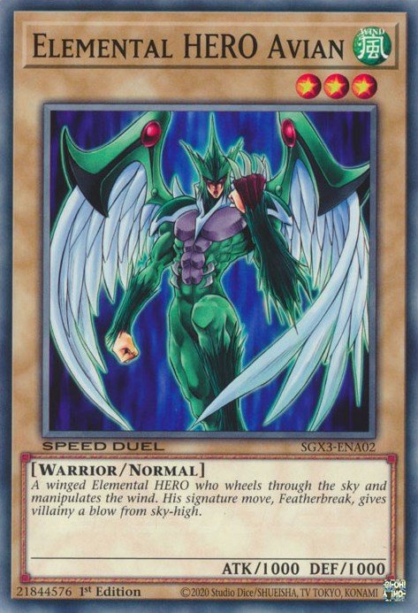 Elemental HERO Avian [SGX3-ENA02] Common 