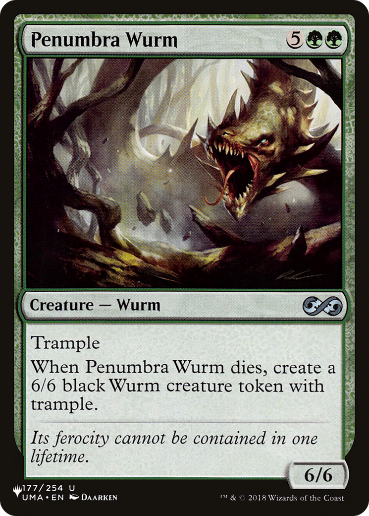 Penumbra Wurm [The List Reprints] 