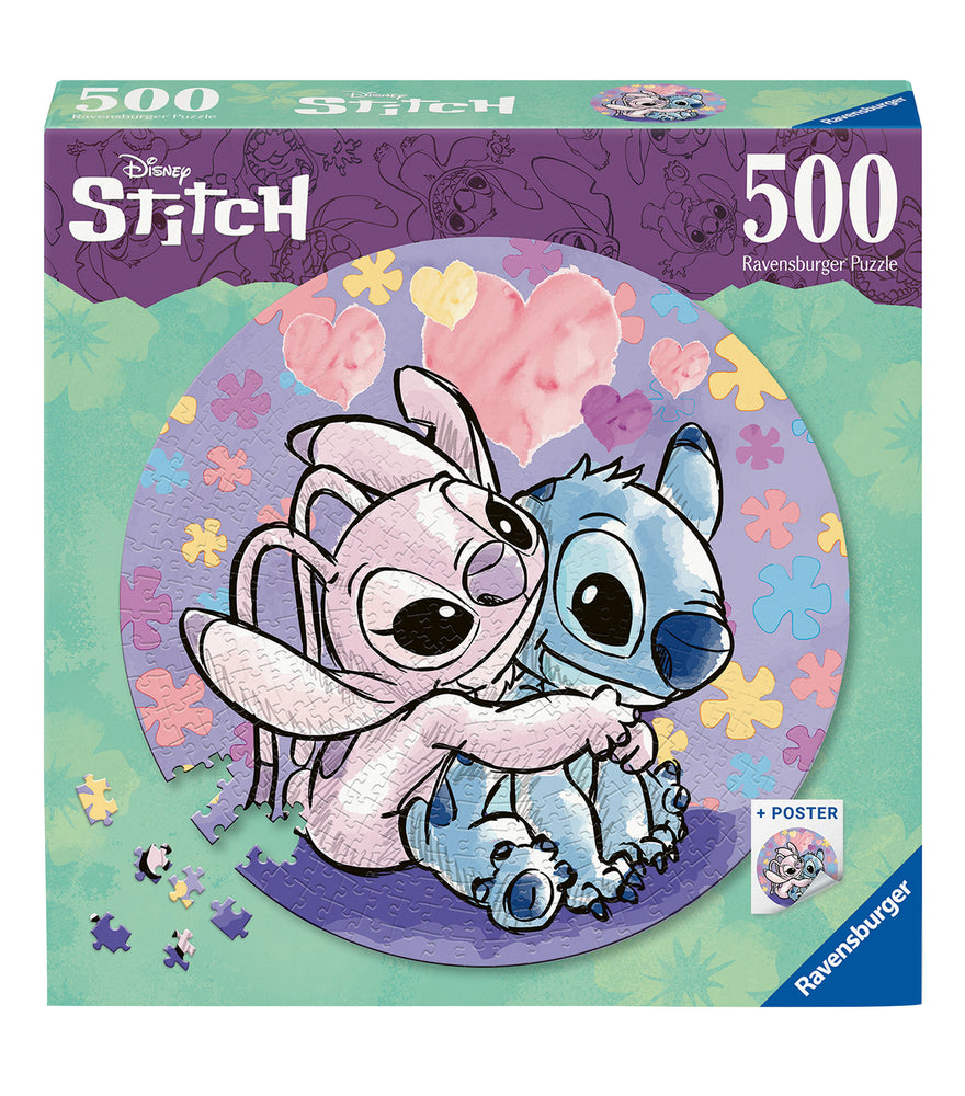 Stitch - Puzle redondo 500p - Rompecabezas