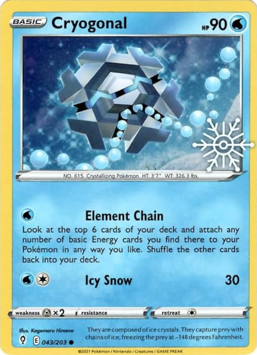 Cryogonal (043/203) (Holiday Calendar) [Sword &amp; Shield: Evolving Skies] 