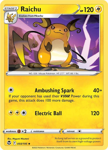 Raichu (050/195) [Sword &amp; Shield: Silver Tempest] 