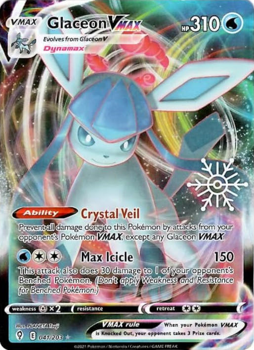 Glaceon VMAX (041/203) (Holiday Calendar) [Sword &amp; Shield: Evolving Skies] 