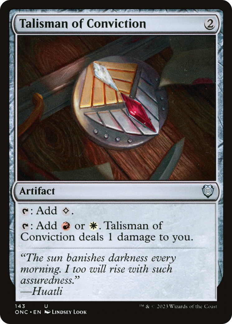 Talisman of Conviction [Phyrexia: All Will Be One Commander] 