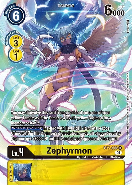 Zephyrmon [BT7-036] (Alternate Art) [Dimensional Phase] 
