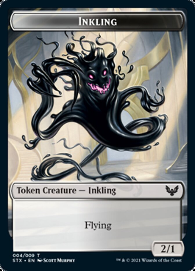 Fractal // Inkling Double-Sided Token [Strixhaven: School of Mages Tokens] 