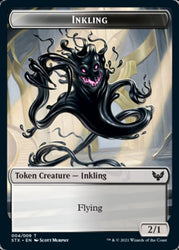 Fractal // Inkling Double-Sided Token [Strixhaven: School of Mages Tokens] 