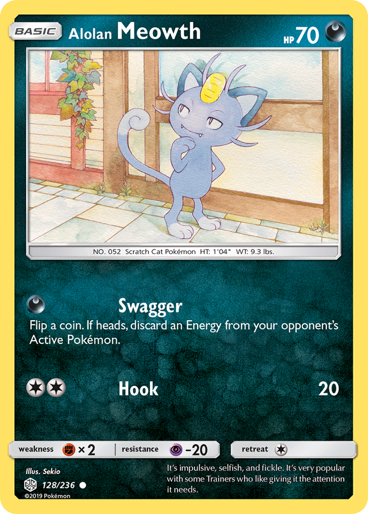 Alolan Meowth (128/236) [Sun &amp; Moon: Cosmic Eclipse] 