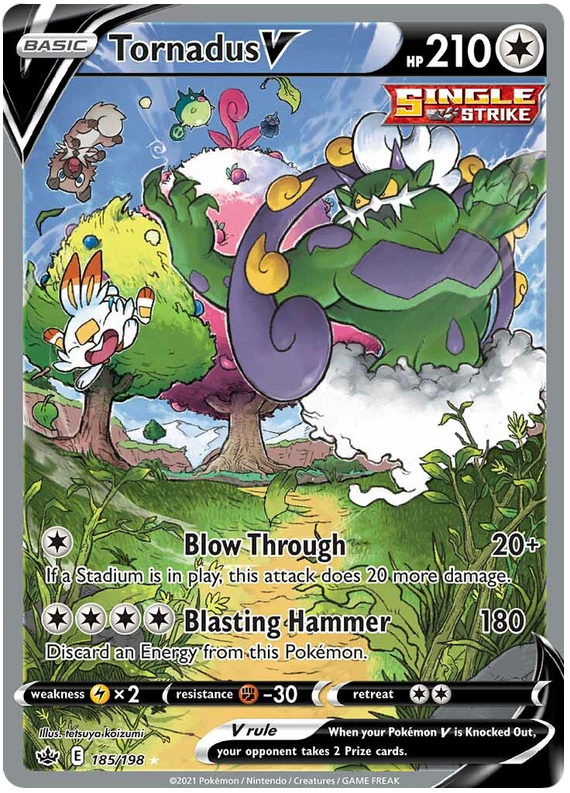 Tornadus V (185/198) [Sword & Shield: Chilling Reign] 