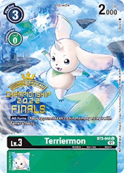 Terriermon [BT3-046] (2022 Championship Finals Digimon Tamers Pack) [Release Special Booster Promos] 