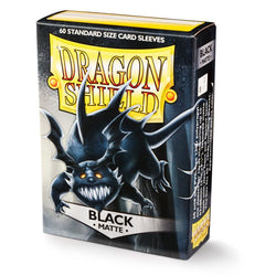 Dragon Shield: Standard 60ct Sleeves - Black (Matte) 