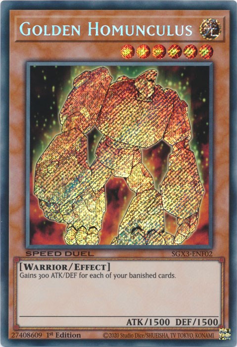 Golden Homunculus [SGX3-ENF02] Secret Rare 