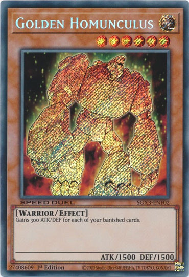 Golden Homunculus [SGX3-ENF02] Secret Rare 