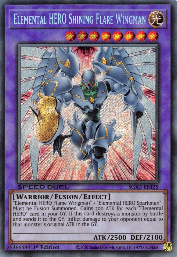 Elemental HERO Shining Flare Wingman [SGX3-ENI25] Secret Rare 
