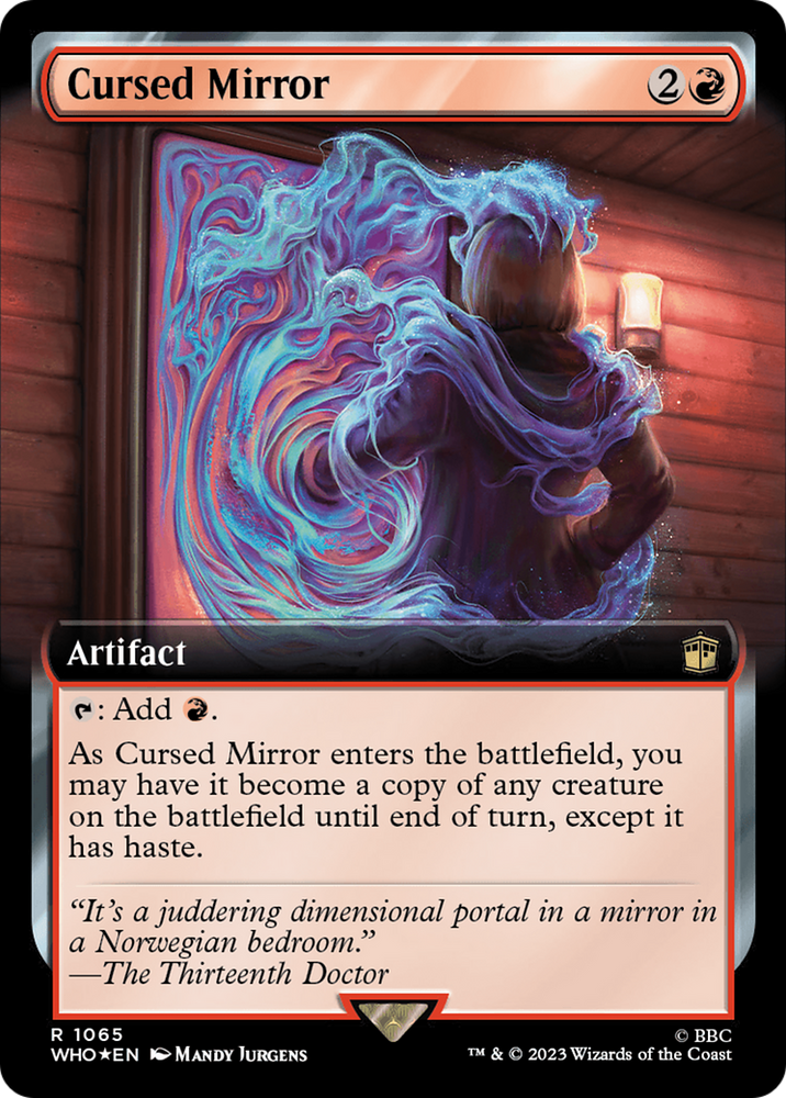 Cursed Mirror (Extended Art) (Surge Foil) [Doctor Who] 