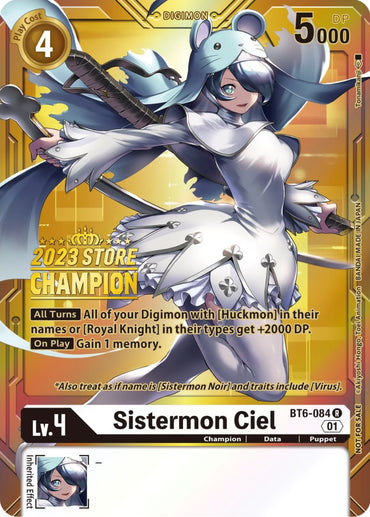Sistermon Ciel [BT6-084] (2023 Store Champion) [Double Diamond Promos] 