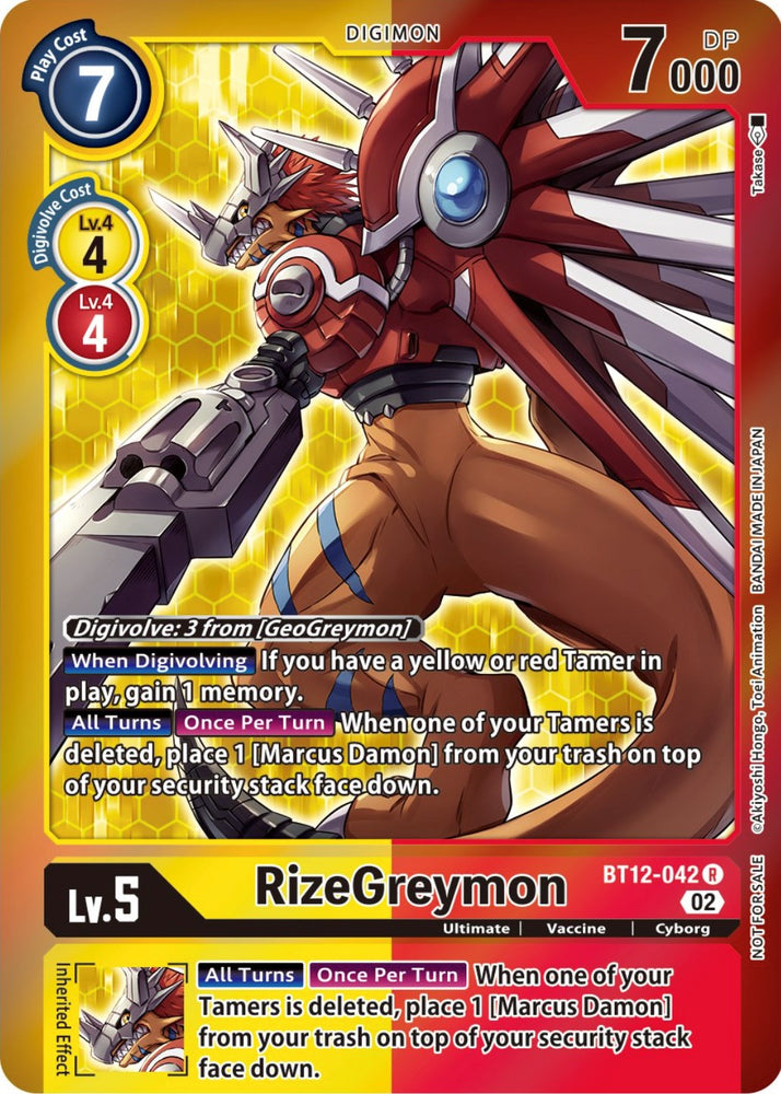 RizeGreymon [BT12-042] (Tamer Party -Special-) [Across Time Promos] 