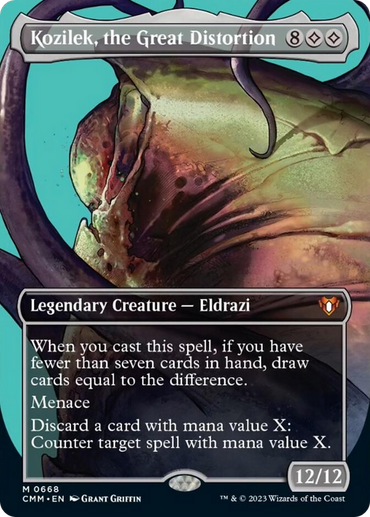 Kozilek, the Great Distortion (Borderless Profile) [Commander Masters] 