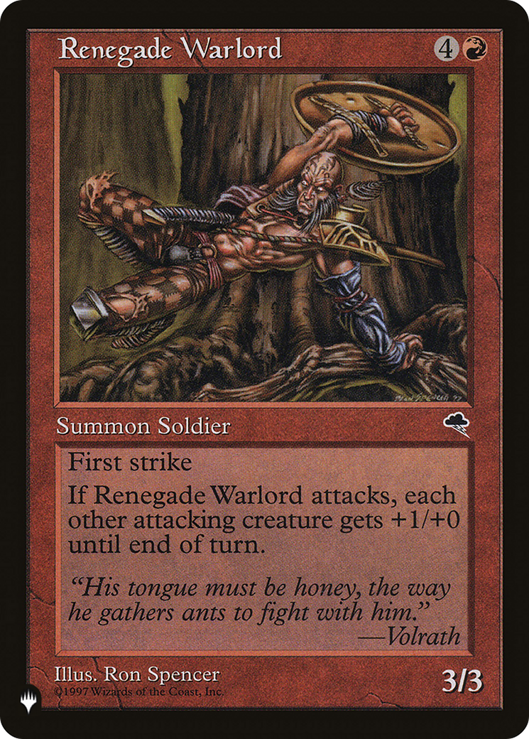 Renegade Warlord [The List Reprints]