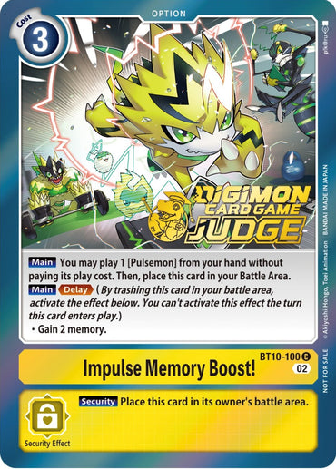 Boost Memory Boost! [BT10-100] (Judge Pack 3) [Xros Encounter Promos] 