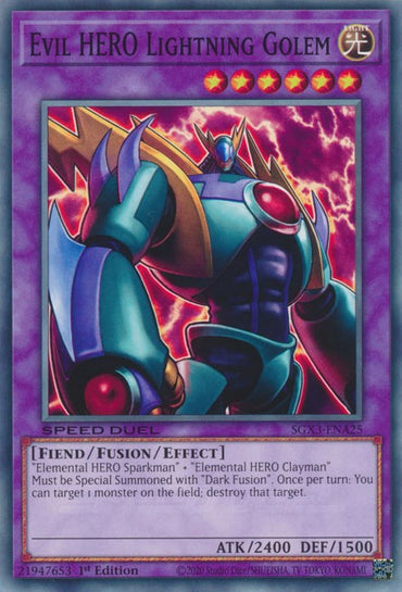 Evil HERO Lightning Golem [SGX3-ENA25] Common 