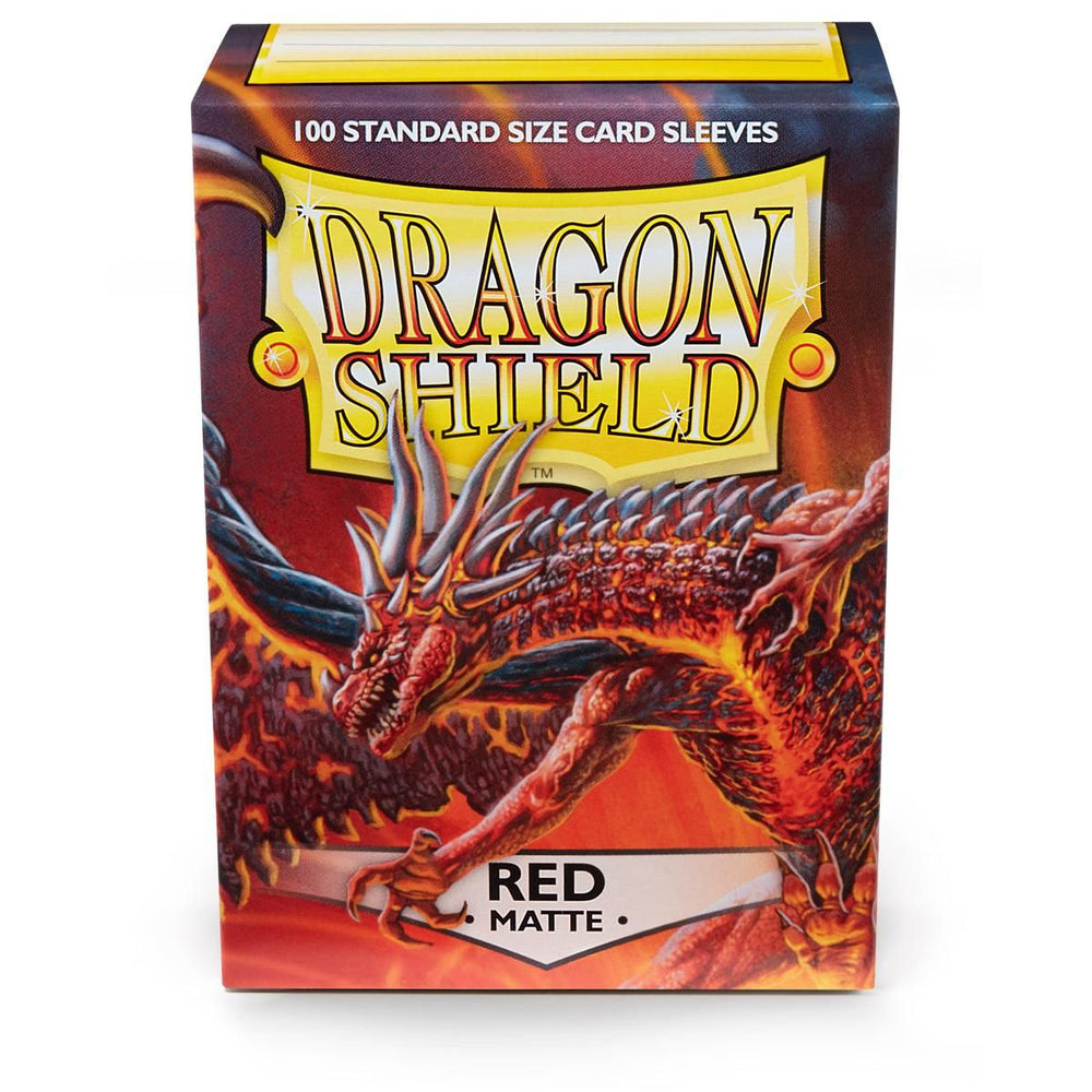 Dragon Shield: Standard 100ct Sleeves - Red (Matte) 