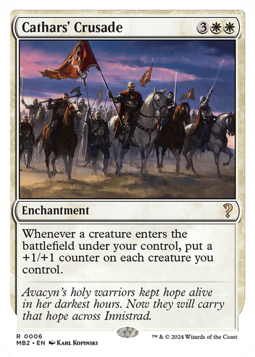 Cathars' Crusade (White Border) [Mystery Booster 2] 