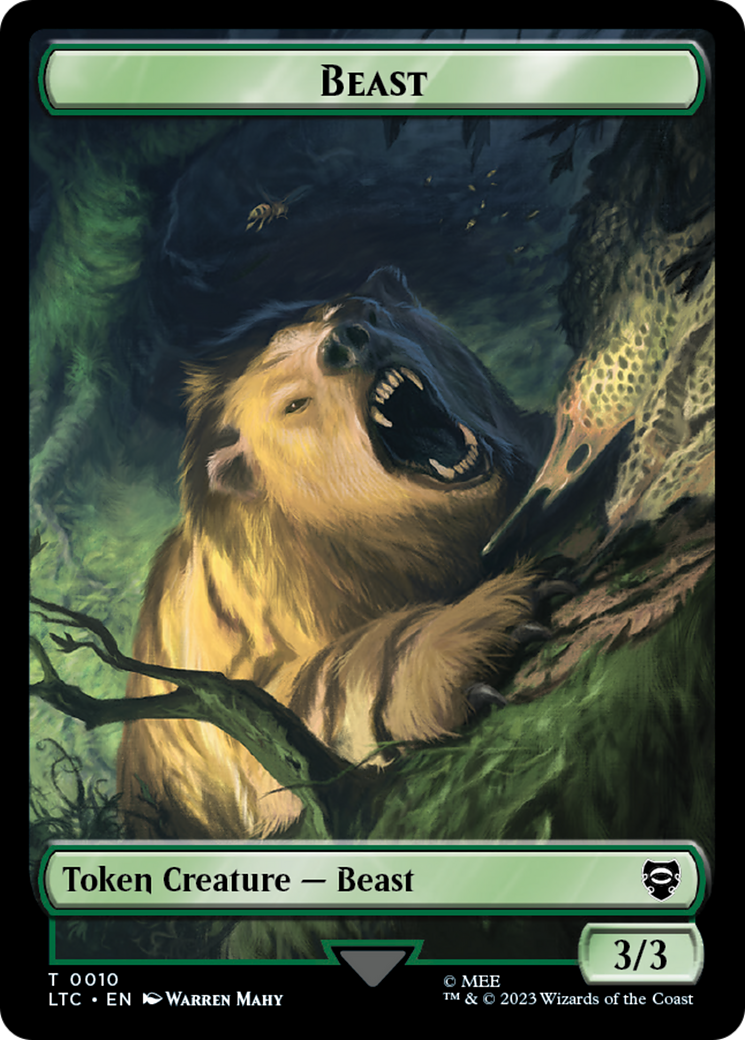 Beast // Treefolk Double Sided Token [The Lord of the Rings: Tales of Middle-Earth Commander Tokens] 