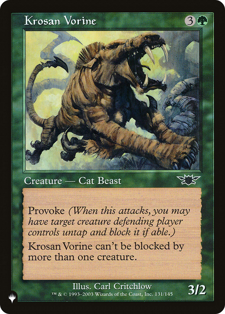 Krosan Vorine [The List Reprints] 