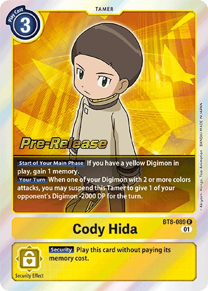 Cody Hida [BT8-089] [New Awakening Pre-Release Cards] 