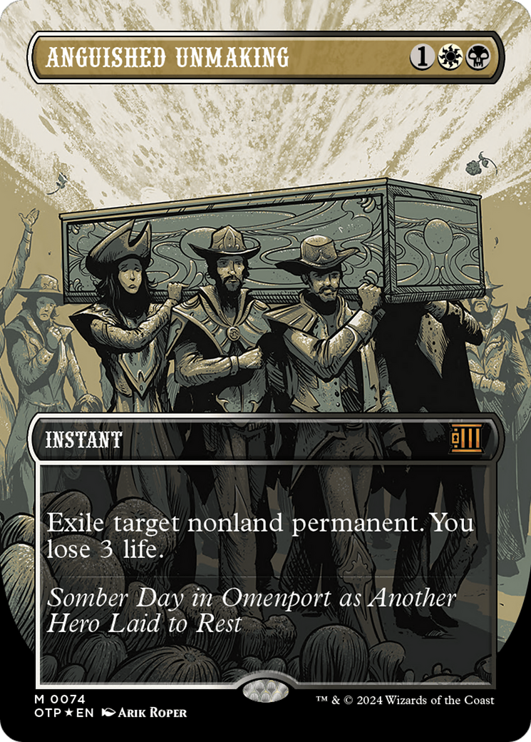 Anguished Unmaking (Textured Foil) [Outlaws of Thunder Junction: Breaking News] 